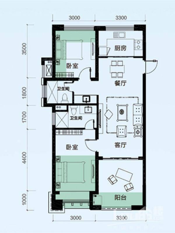 海南万宁绿中海户型图