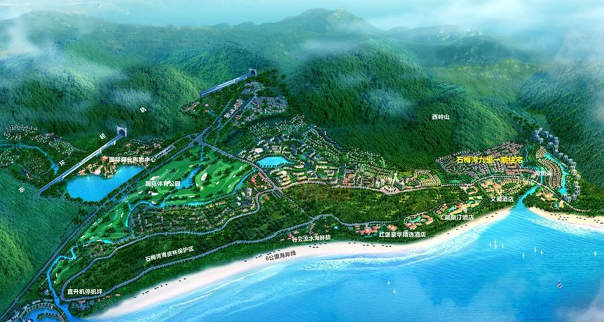 海南万宁华润石梅湾九里全景图
