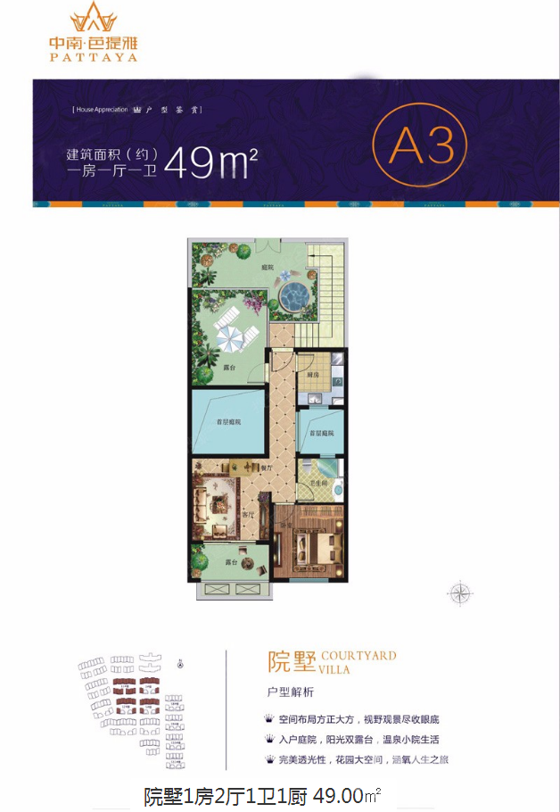 万宁中南芭提雅效果图户型图