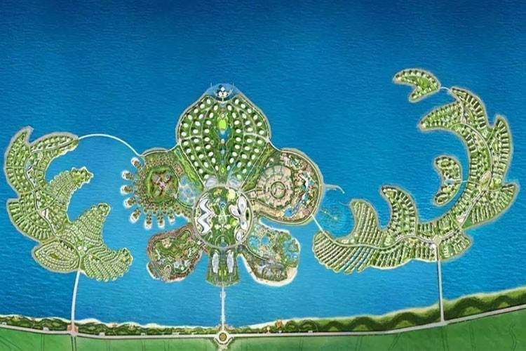 恒大海花岛鸟瞰图