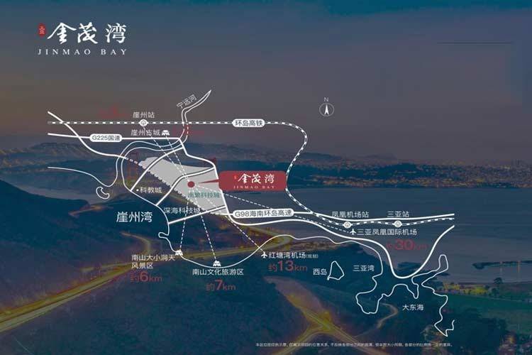 三亚金茂湾交通图