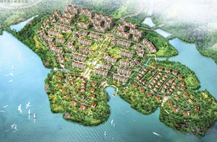 海南万宁绿中海鸟瞰图