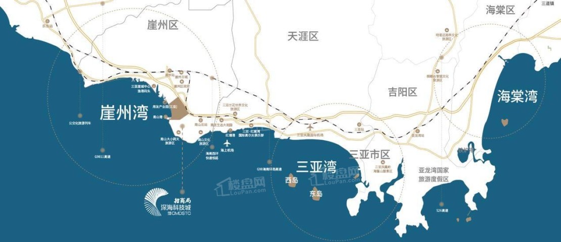 三亚招商雍华府区位图