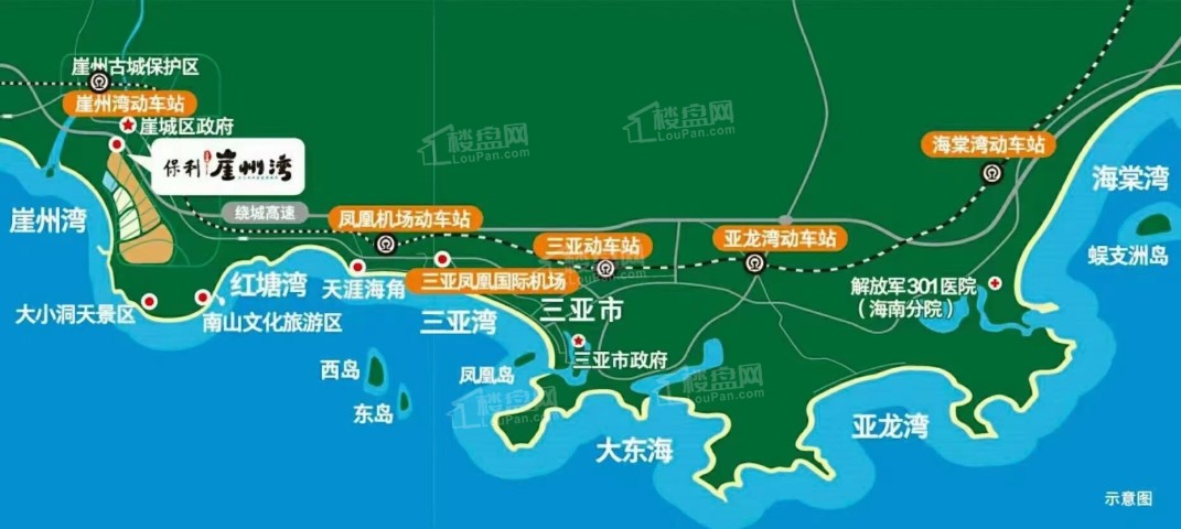 保利崖州湾·青椰广场区位图