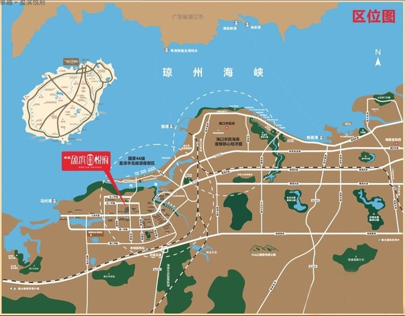 海南澄迈卓越盈滨悦府交通图