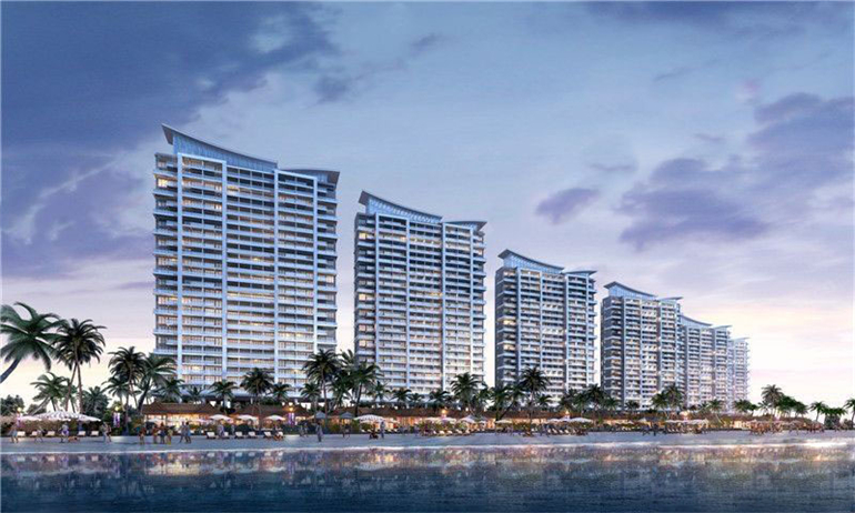 乐东龙栖湾新半岛有联排商业在售，建面约92-113㎡(图1)