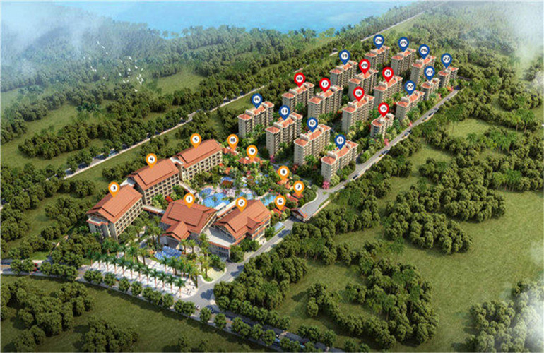 三亚金地水木海棠目前住宅在售，建面约106-140㎡(图2)