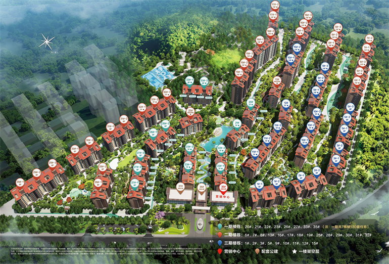 三亚海棠温泉溪谷一期主推温泉洋房，建面约107-139㎡(图2)