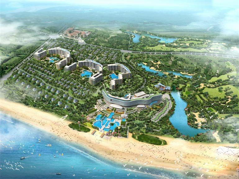 陵水绿城蓝湾小镇主推汀兰苑组团，建面约105-152㎡(图2)
