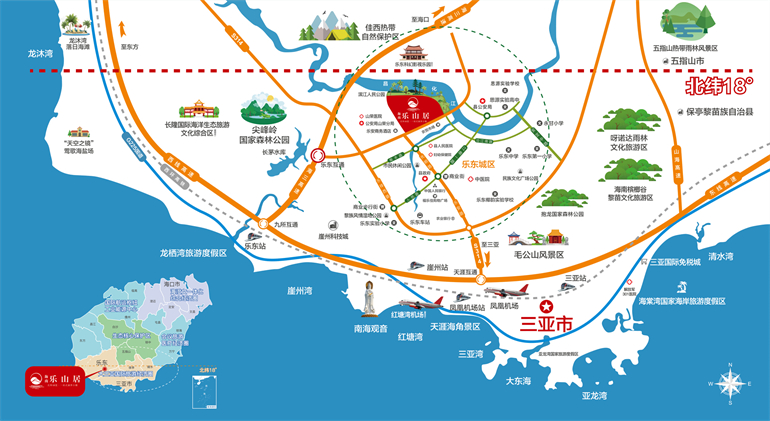 海南乐山居｜百亩滨江公园，打造四重乐养景观体系(图3)