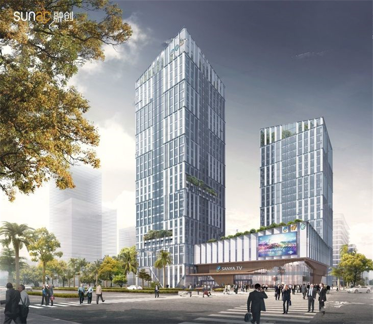 融创三亚新闻中心在售商办、商铺产品，建面约41-222㎡(图1)