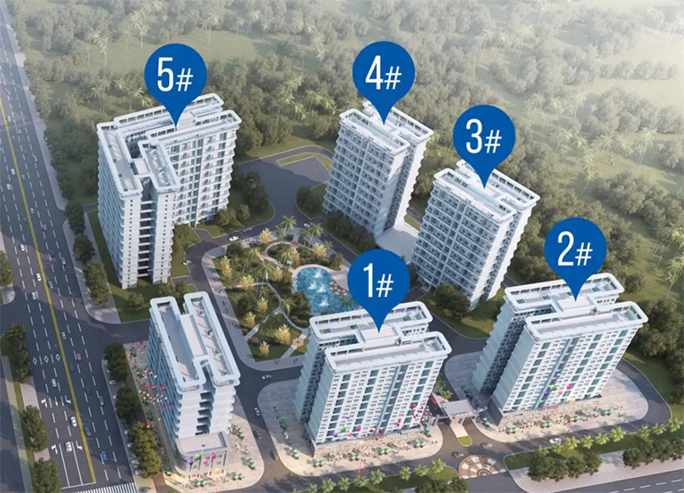 万宁望海国际目前在售商住产品，建面约55-73㎡(图1)