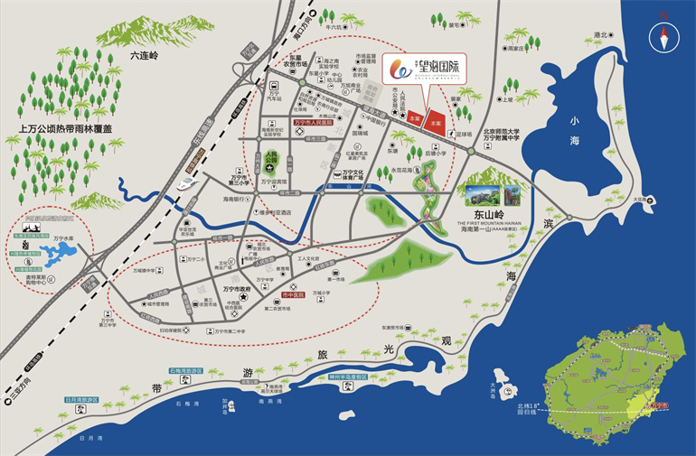 万宁望海国际目前在售商住产品，建面约55-73㎡(图3)