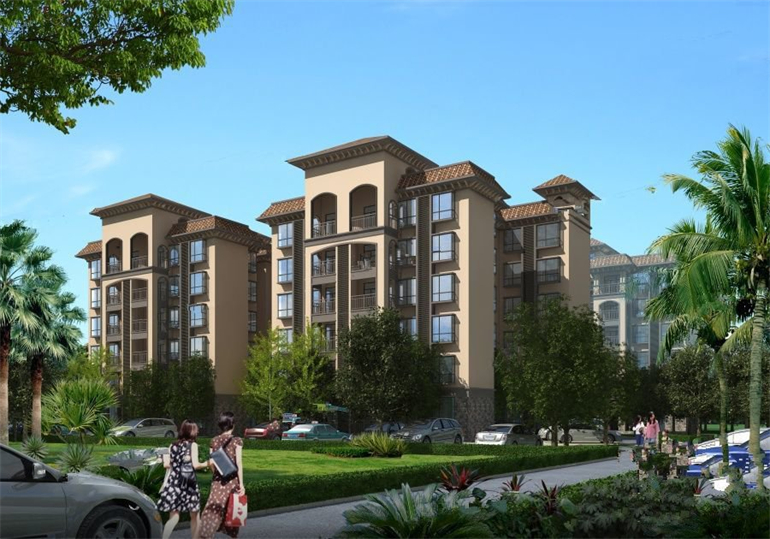 万宁东澳溪地目前小高层在售，建面约103-108㎡(图1)