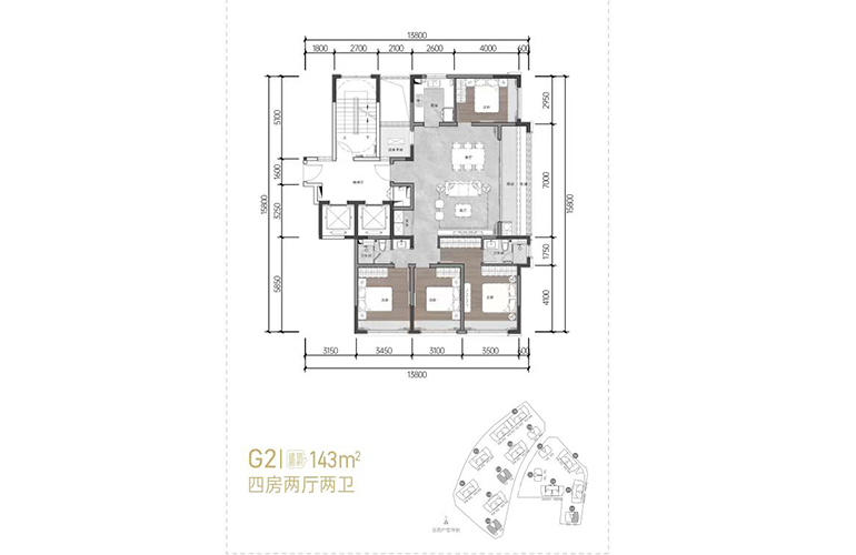 海南陵水——吉祥11号主力户型建面约101-143㎡二至四房精致70年住宅(图8)