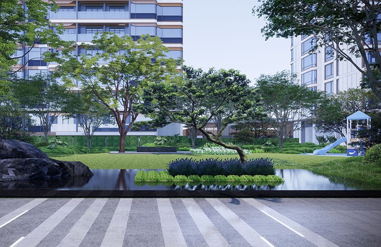 中国铁建海语东岸现代精致商务风格，建面约73-130㎡(图5)