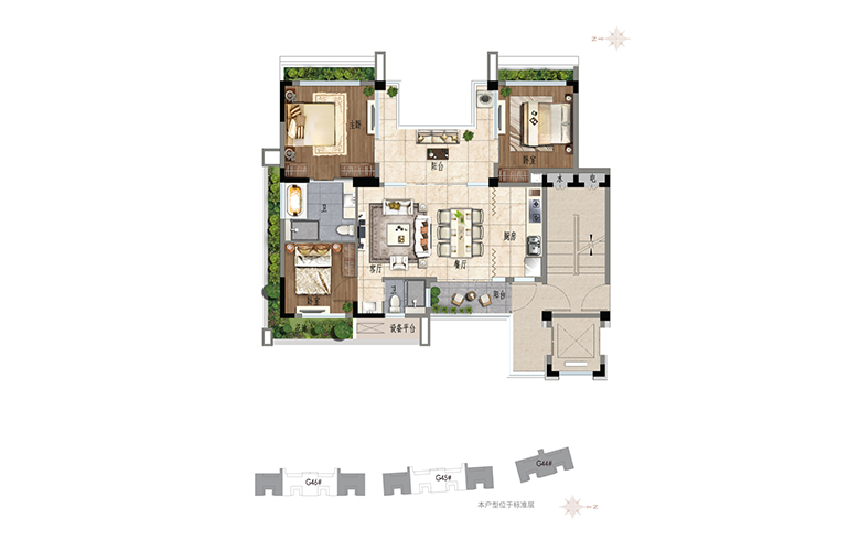 三亚凤凰水城海外滩瞰海观景东方诗居，在售户型建面约101-175㎡(图2)