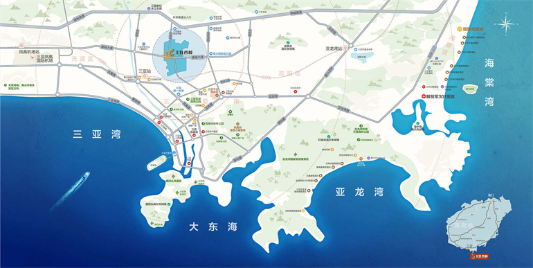 三亚金冠亚沙村西区公寓在售，主力户型建面约69-109㎡(图3)