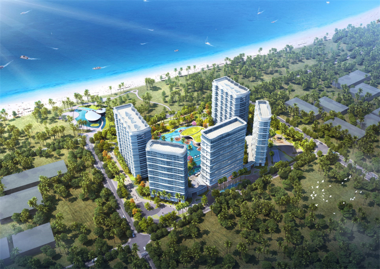 三亚璞海周边配套齐全，房源在售户型建面约88㎡(图1)