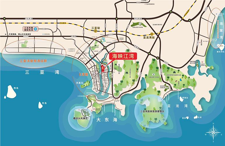 三亚海映江湾主推户型建面约64-92㎡，临河瞰海两至三房(图3)
