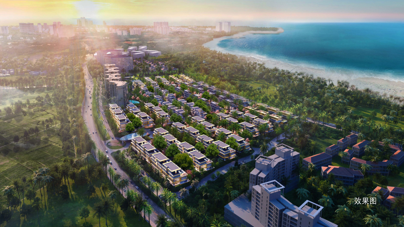 陵水海棠华府社区规划休闲运动场所，住宅均价约45000元/㎡(图1)